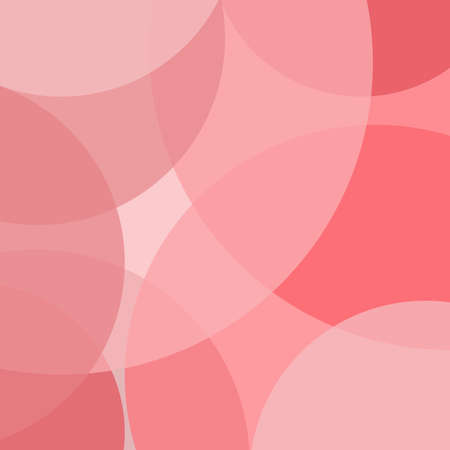 Abstract illustration of overlapping circles in shades of pink colorの写真素材