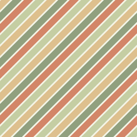 Simple retro style design with brown, green, coffee color, rust color and pastel green diagonal stripes decorationの写真素材