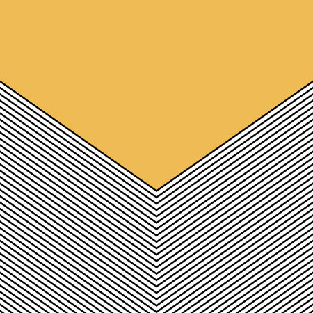Abstract elegant design with black and white chevron and yellow triangle decoration