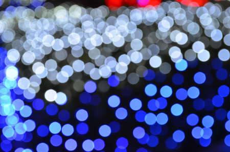 Abstract decorated in Christmas lights at night.の写真素材