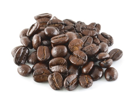 coffee bean on white backgroundの写真素材
