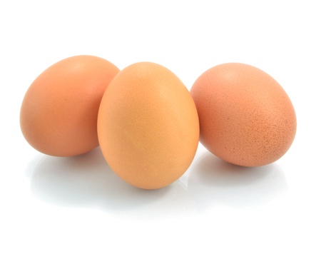 eggs on a white backgroundの写真素材