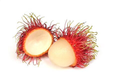 rambutan on white backgroundの写真素材