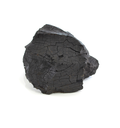 Coal on Isolated White Backgroundの写真素材