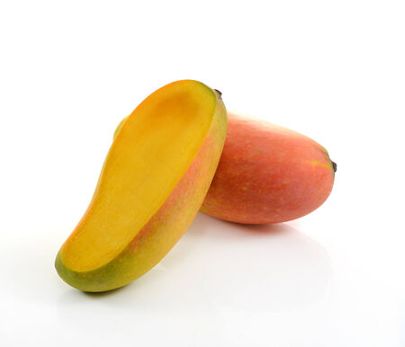 mango isolated on white backgroundの写真素材