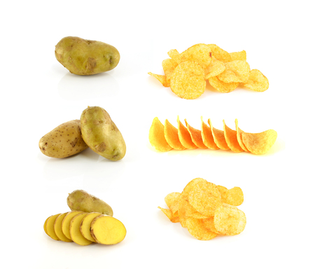 potato isolated on white backgroundの写真素材