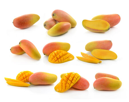 mango isolated on white backgroundの写真素材