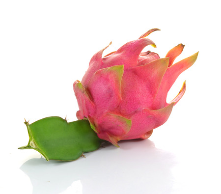 Dragon Fruit on white backgroundの写真素材