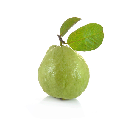 Guava  tropical fruit  on white backgroundの写真素材