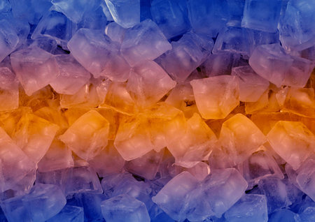 crushed ice in front of white background