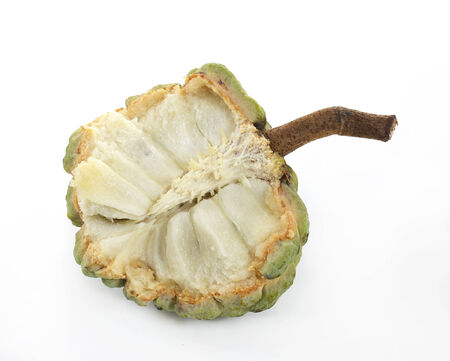 Custard apple isolated on white backgroundの写真素材