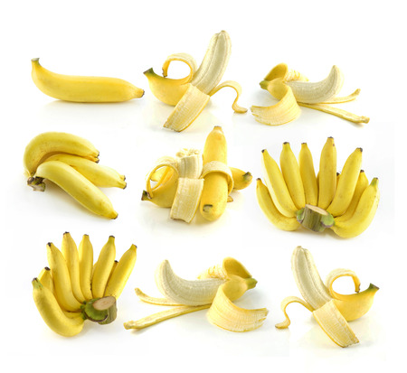 Banana isolated on white backgroundの写真素材