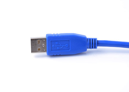 USB connector against white background