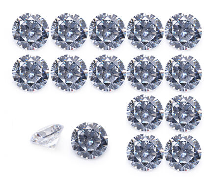 diamond isolated on white backgroundの写真素材