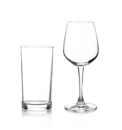 Glass  isolated on whiteの写真素材