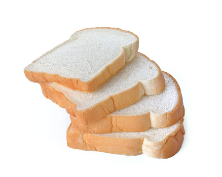 sliced bread isolated on white background