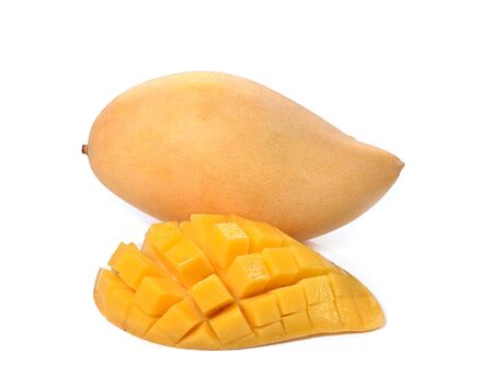 mango isolated on white backgroundの写真素材