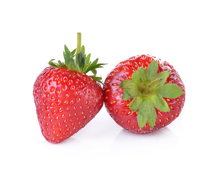 Strawberry on white backgroundの写真素材