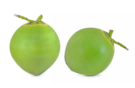 coconut on white backgroundの写真素材