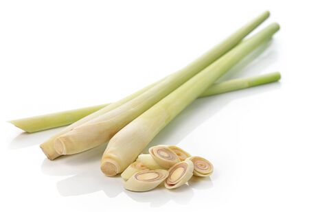 Lemon grass on white backgroundの写真素材