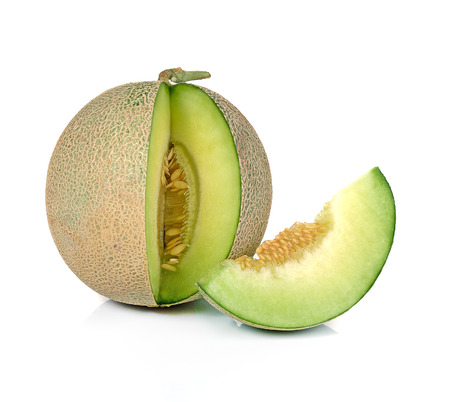melon isolated on white backgroundの写真素材