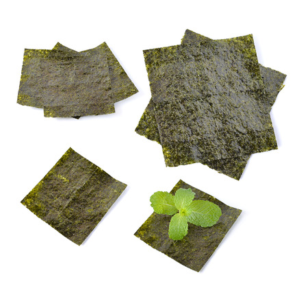 seaweed on white backgroundの写真素材