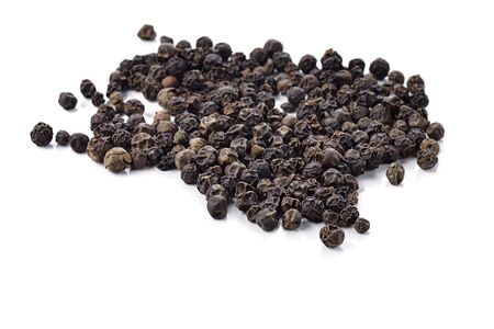 pepper seeds on white backgroundの写真素材