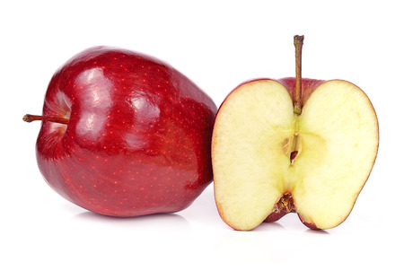 apples on white backgroundの写真素材