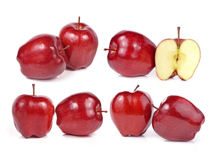 apples on white backgroundの写真素材