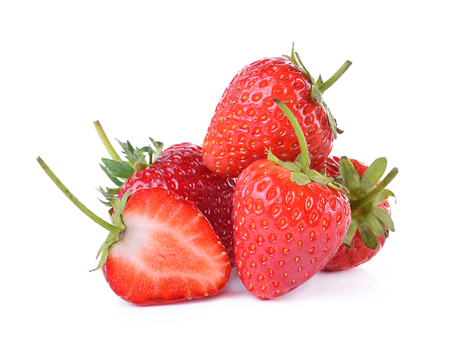 Strawberry on white backgroundの写真素材