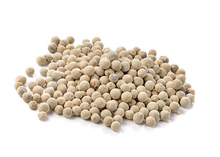 pepper seeds on white backgroundの写真素材