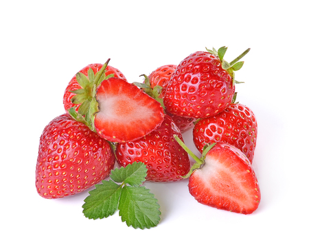 Strawberry isolated on white backgroundの写真素材