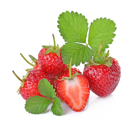 Strawberry isolated on white backgroundの写真素材