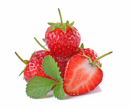 Strawberry isolated on white backgroundの写真素材