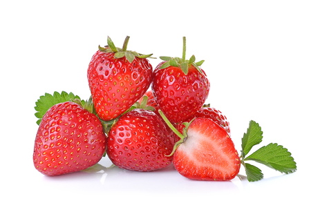 Strawberry isolated on white backgroundの写真素材