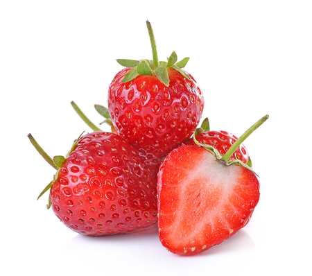 Strawberry isolated on white backgroundの写真素材