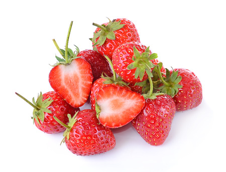 Strawberry on white backgroundの写真素材