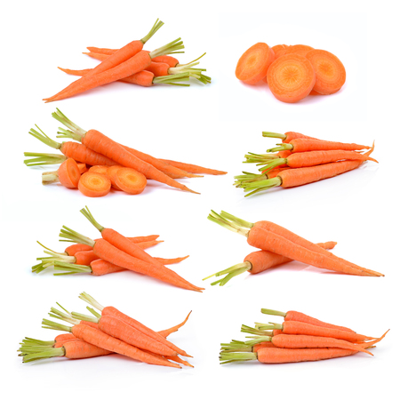 Carrot isolated on white backgroundの写真素材