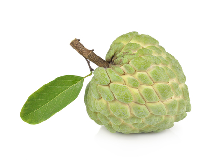 Custard apple isolated on white background,annonaの写真素材
