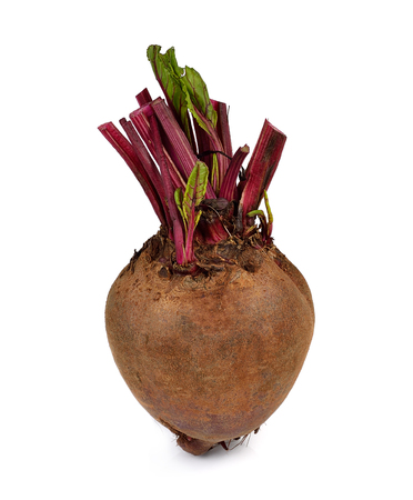 Fresh beetroot isolated on white backgroundの写真素材