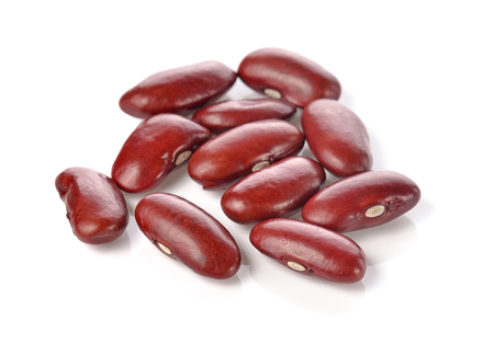 red kidney bean isolated on white backgroundの写真素材