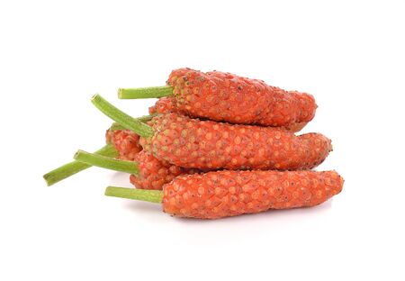 Long Pepper isolated on white backgroundの写真素材