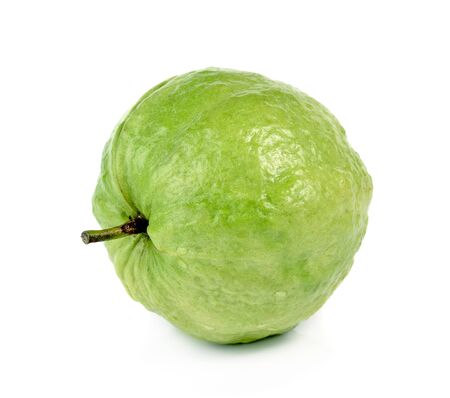 guava fruit isolated on white backgroundの写真素材