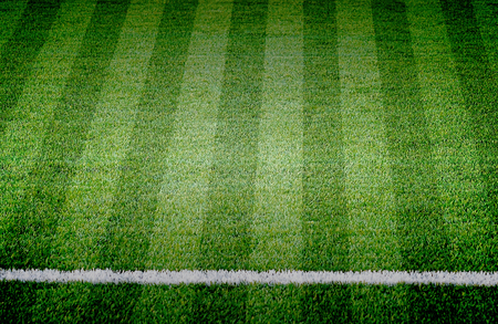 Soccer football grass fieldの写真素材