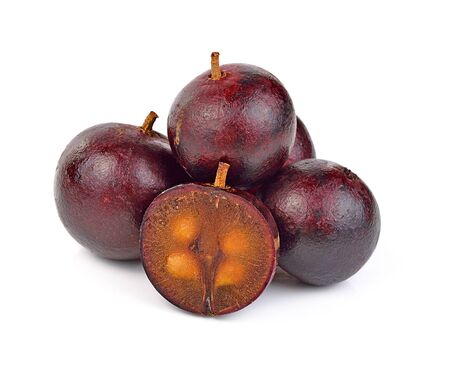 Flacourtia fruit on white backgroundの写真素材