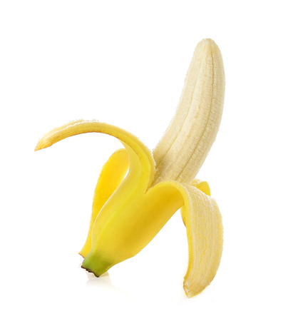 banana isolated on white background.の写真素材