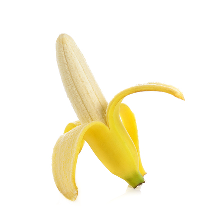 banana isolated on white background.の写真素材
