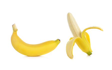 banana isolated on white background.の写真素材