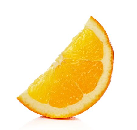 Orange fruit isolated on white backgroundの写真素材