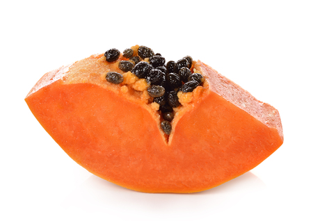 Papaya  isolated on white backgroound.の写真素材